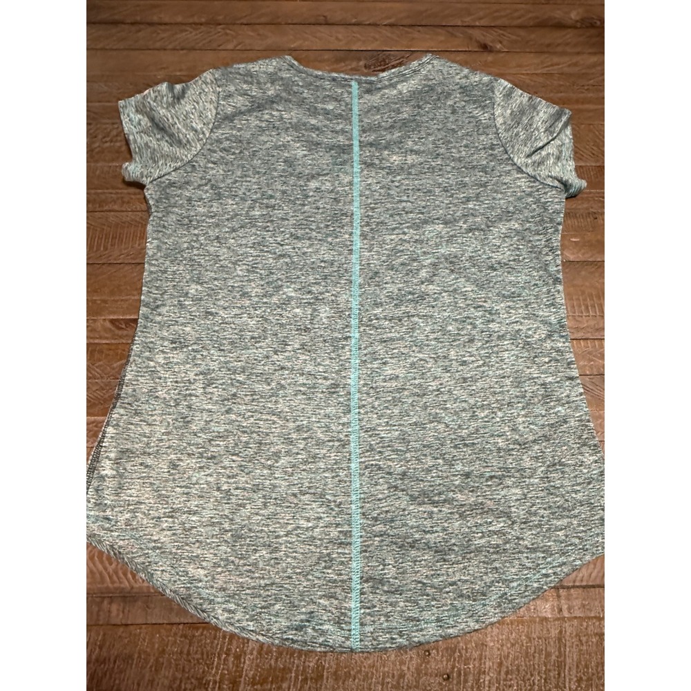 Columbia T-Shirt Womens Medium Teal Space Dye Omni-Wick V-Neck XK0164 Preloved - Picture 2 of 7